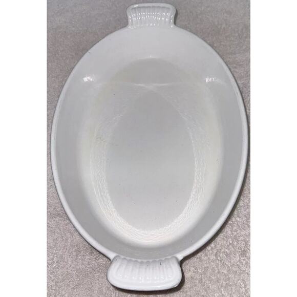 Vtg Le Creuset Cast Iron Enamel #32 Flame Oval Casserole Baking Dish France - Picture 2 of 10